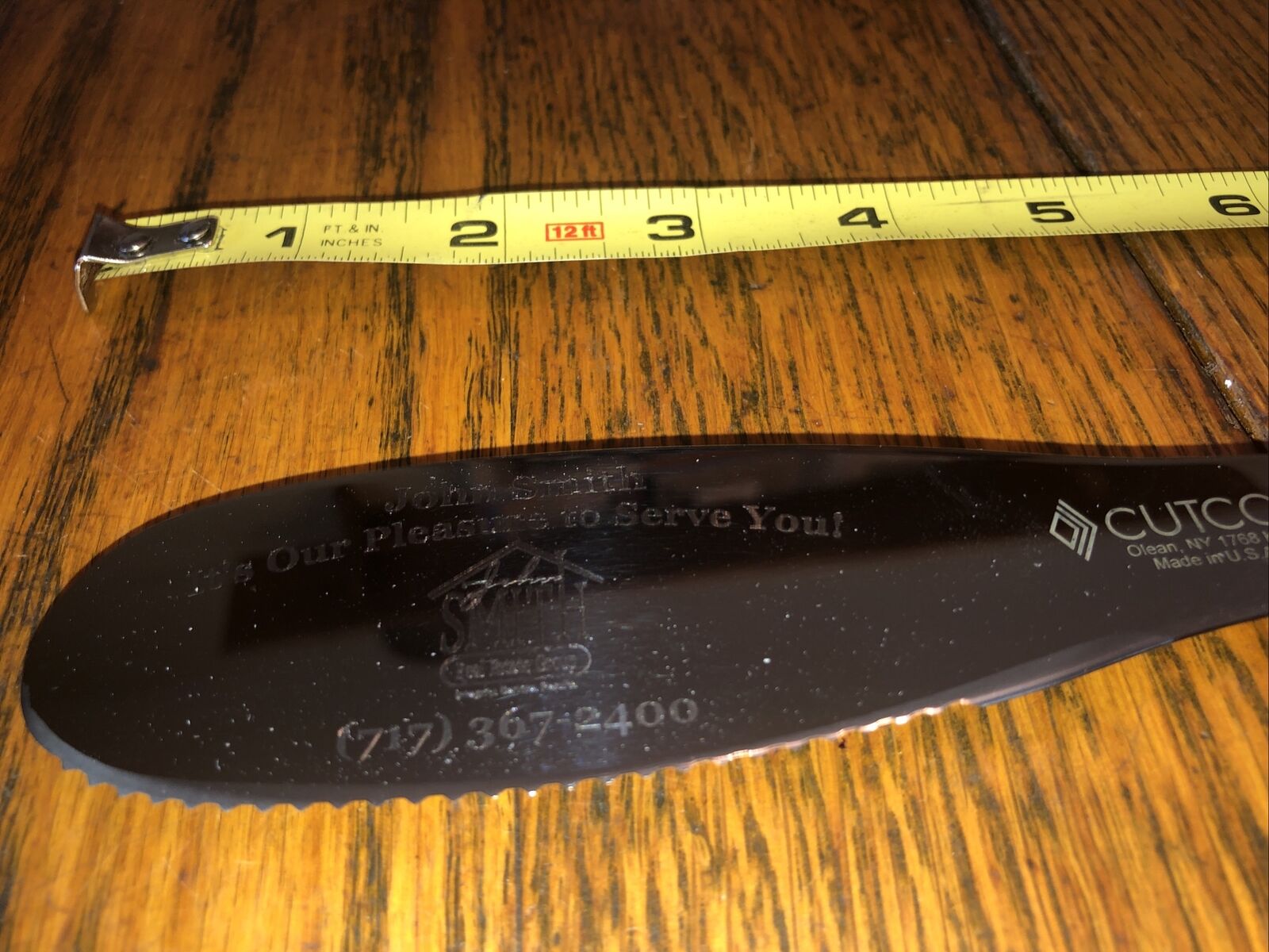 CUTCO 1768 SPREADER KNIFE SPATULA RED HANDLE ENGRAVED-NEW - Fresh Stock Dated January 2026