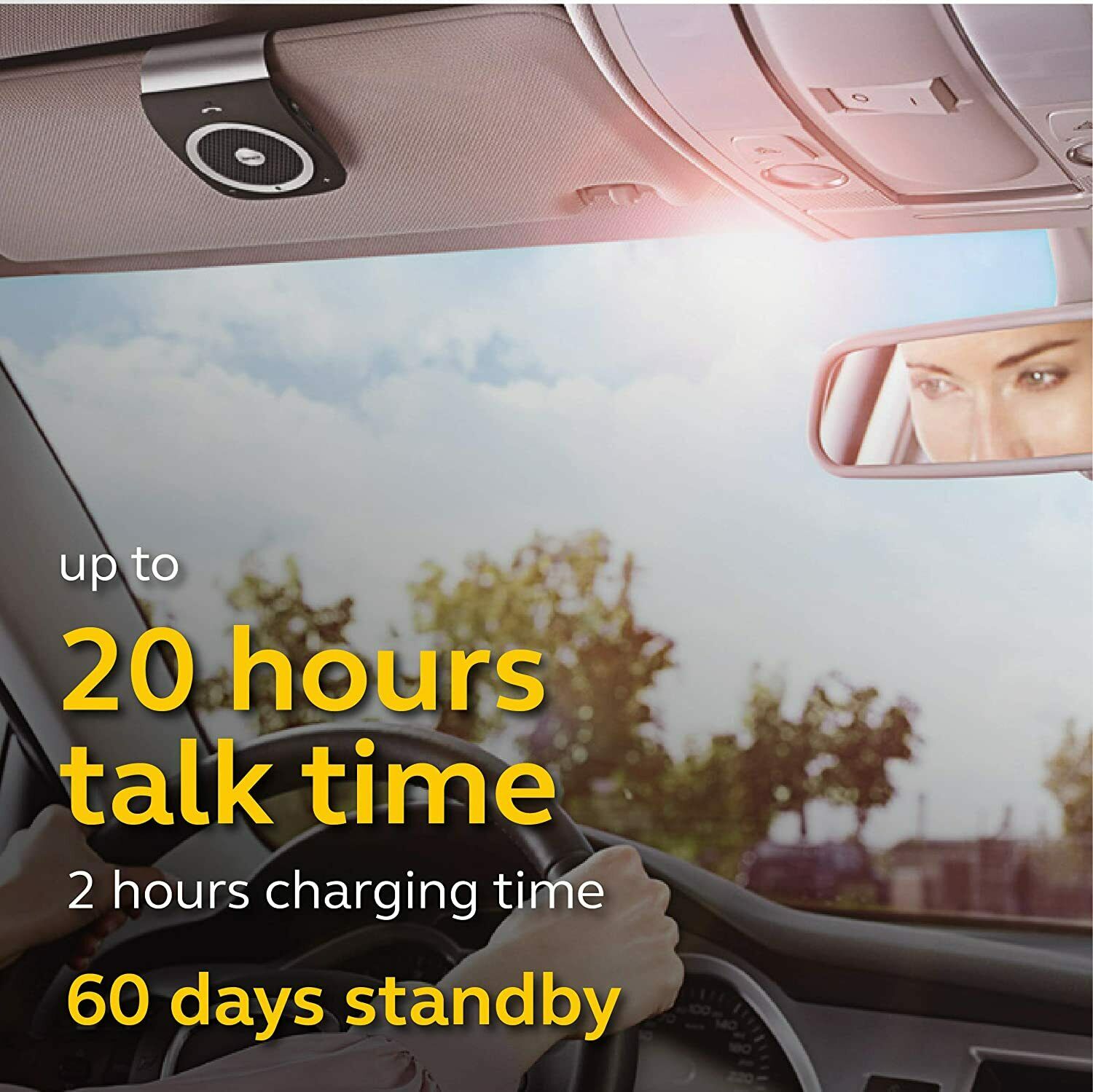 Jabra Tour Bluetooth In-Car Speakerphone Black Sound HD Voice Noise Cancellation - Fresh Stock Dated December 2025
