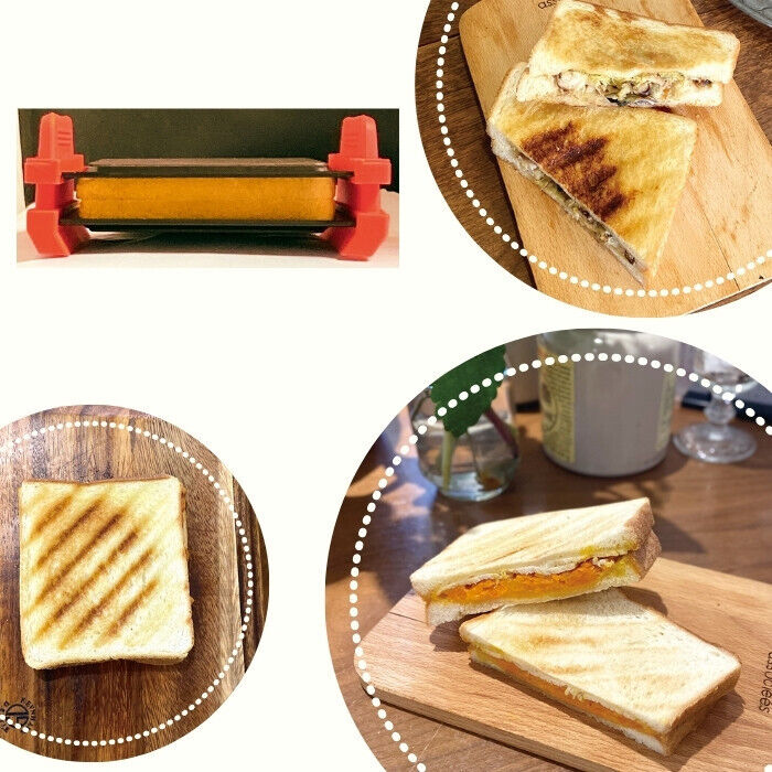 Hot Sand Sandwich Maker made easily with a microwave oven ND-6391 Made in JAPAN - Fresh Stock Dated February 2026