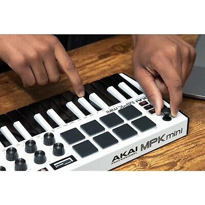 Akai MPK Mini MKII MK3 White 25-Key USB MIDI Keyboard Controller w/Headphones - Fresh Stock Dated December 2025