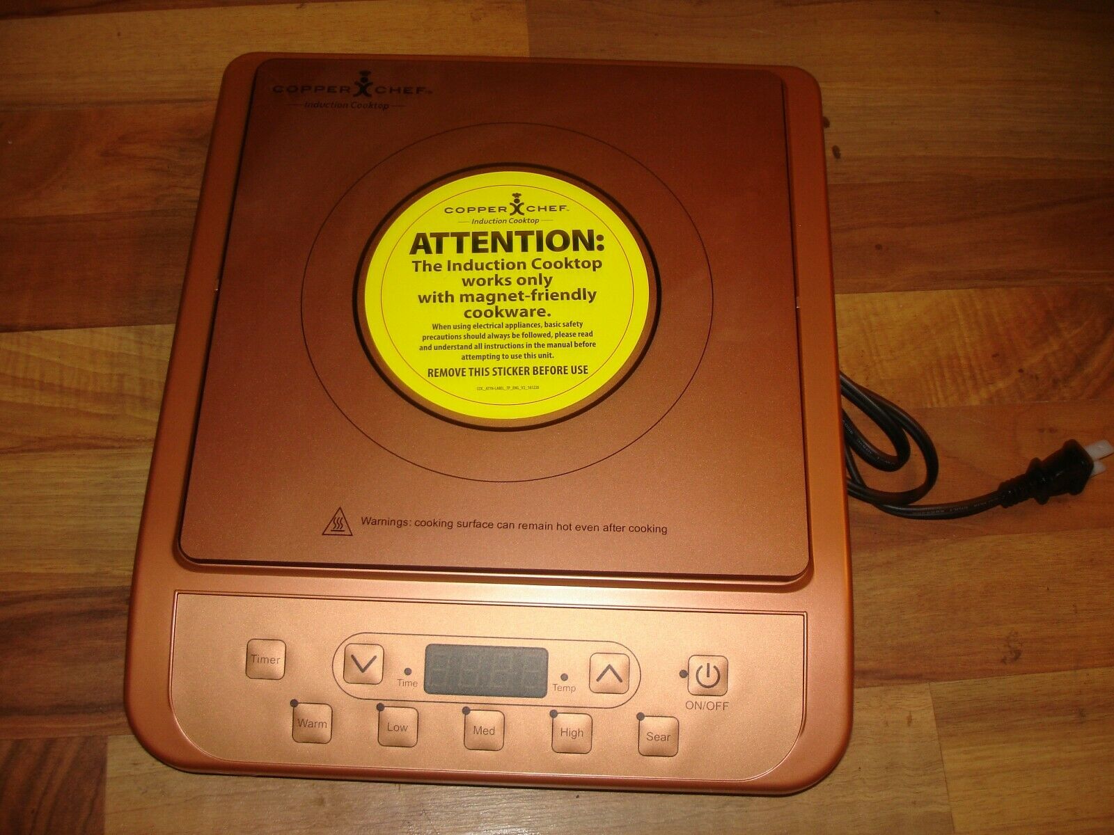 New NO BOX Copper Chef Induction Cooktop 1300 Watts Counter Top Model Bin 942 - Fresh Stock Dated February 2026