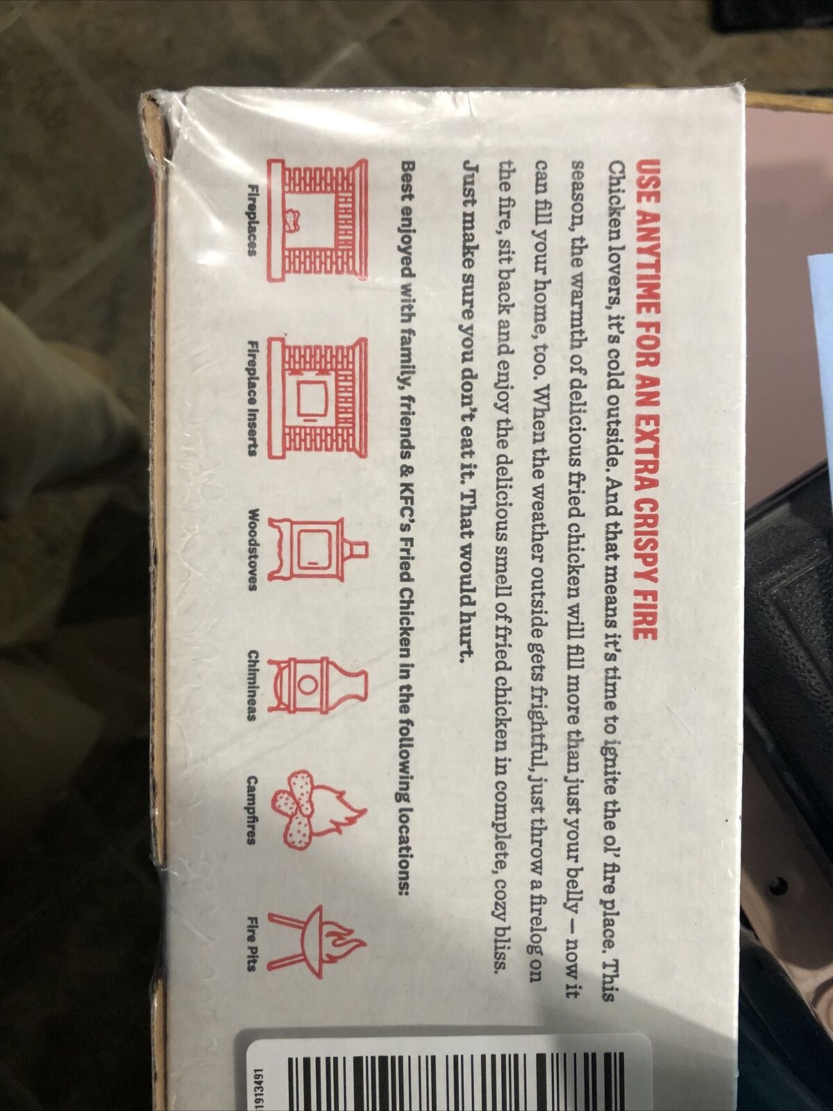 KFC Limited Edition 2020- 11 Herbs & Spices Fire Log by Enviro-Log Firelog New - Fresh Stock Dated December 2025