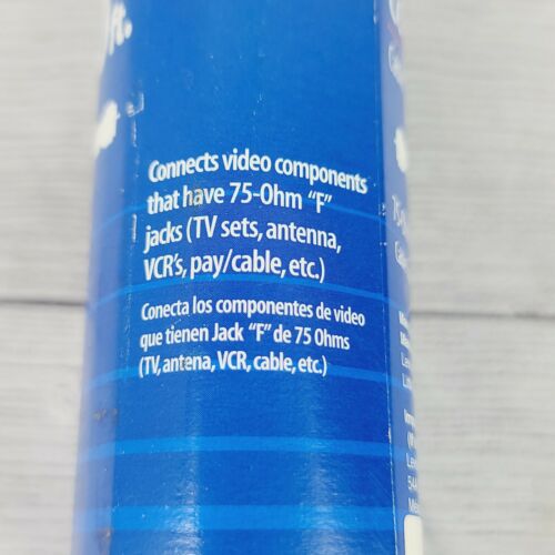 New! Leviton White 50' Coaxial Video Cable w/ GOLD PLUG Ends F-Type C5851-50G - Fresh Stock Dated December 2025