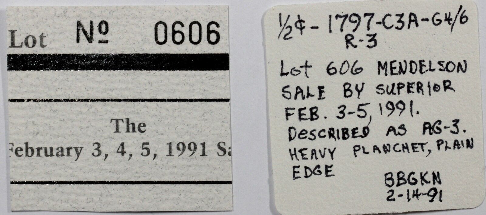 1797 1/2c C-3a Liberty Cap Half Cent - Fresh Stock Dated December 2025