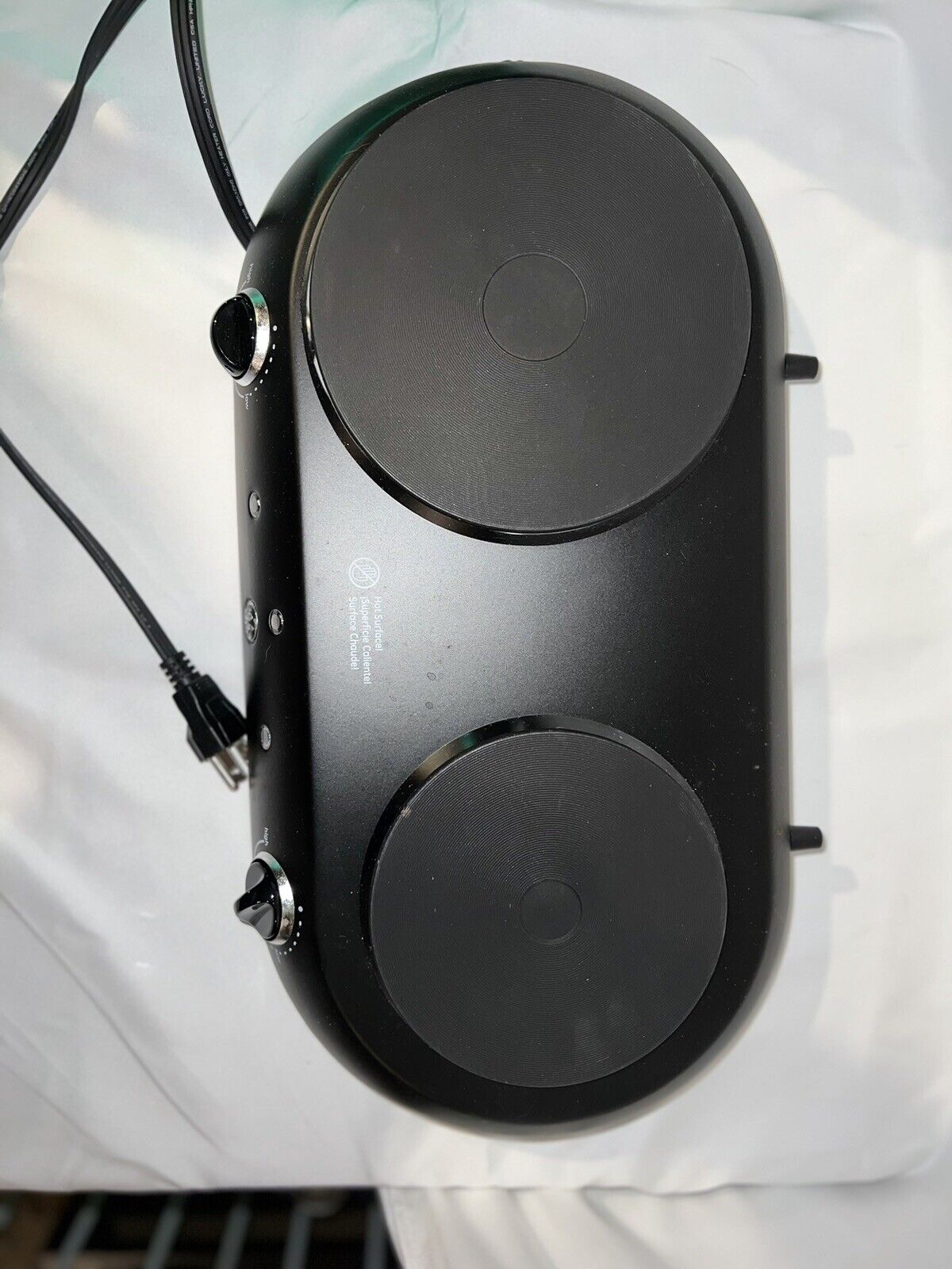 General Electric Dual Burner Hot Plate Model 169166 w/ box - Fresh Stock Dated February 2026