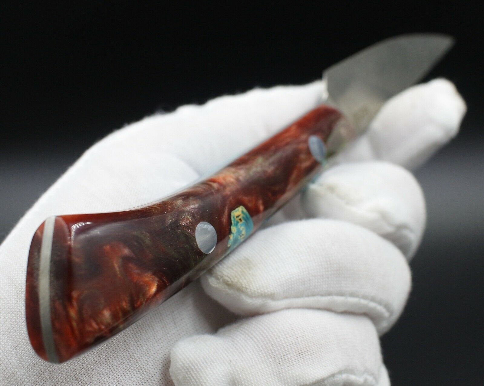 Blue Lagoon Paring - USA Made Custom Knives ELMAX Stainless Steel Custom Handle - Fresh Stock Dated January 2026