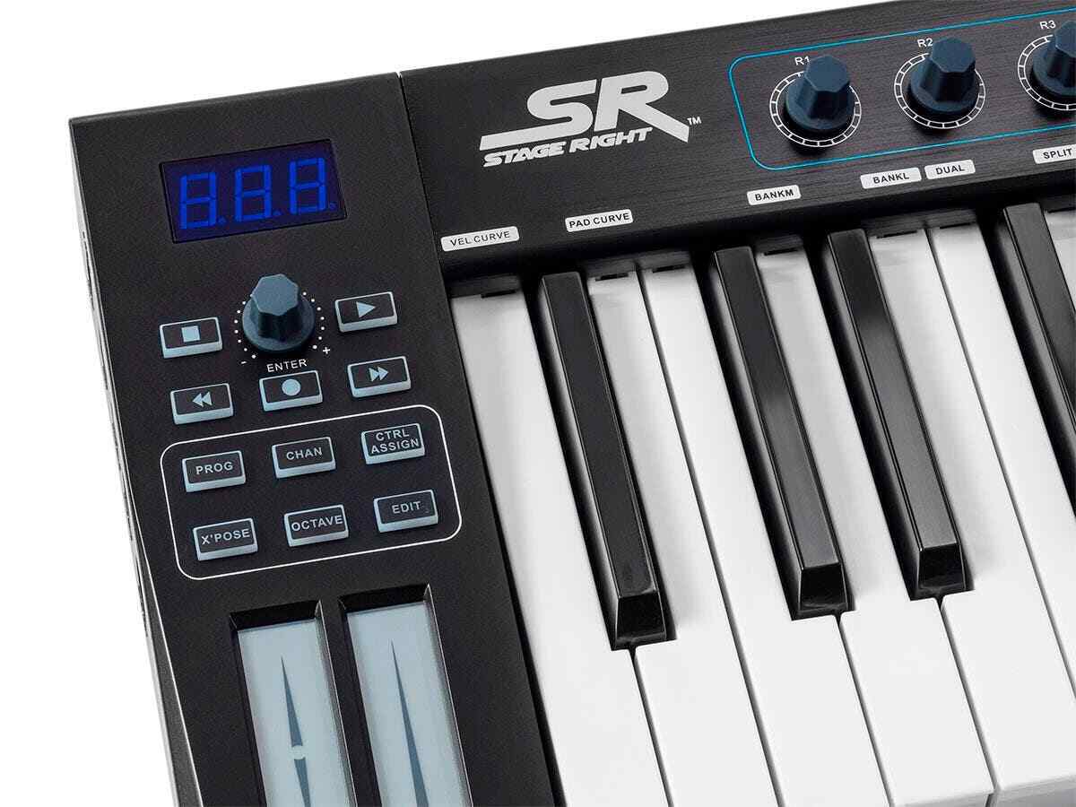 Monoprice SRK88 37 Key USB MIDI Keyboard Controller with 8 Backlit Pads, 8 Knobs - Fresh Stock Dated December 2025