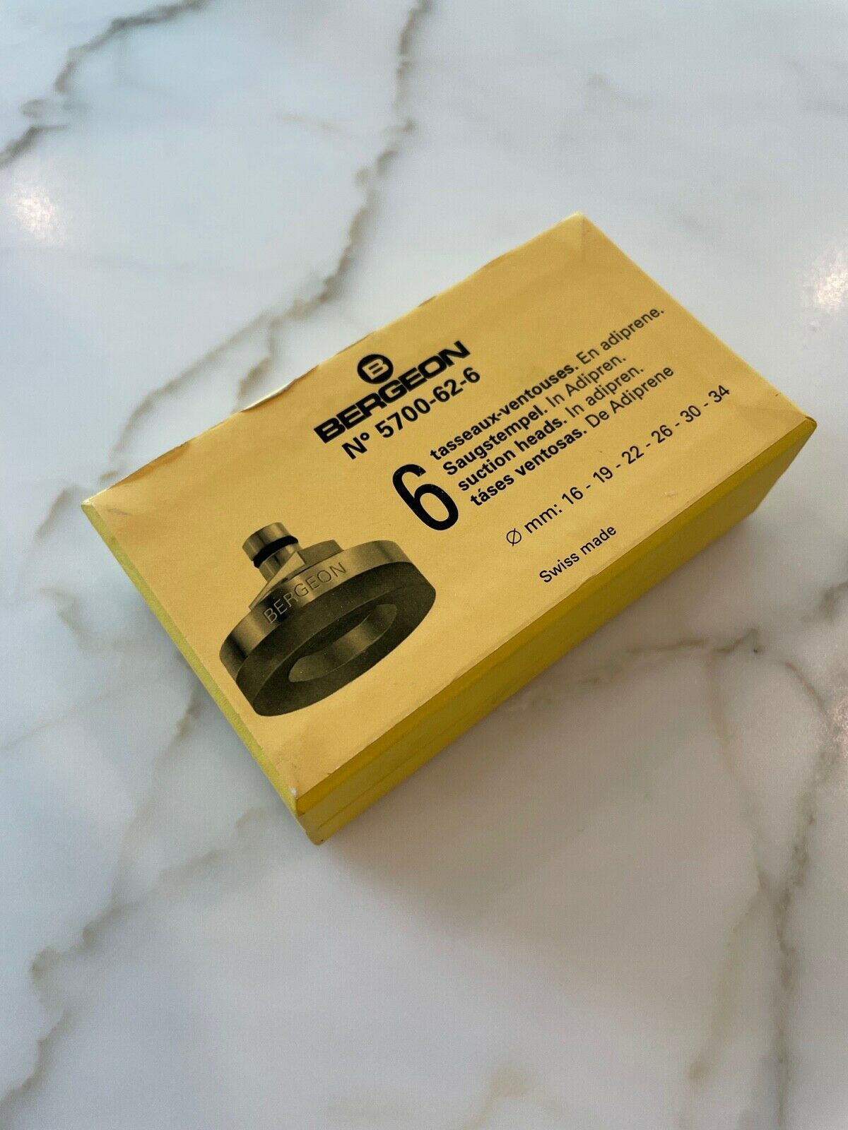 Bergeon 5700 Waterproof Watch Case Repair kit with 6 5700-62-6 Suction heads - Fresh Stock Dated December 2025