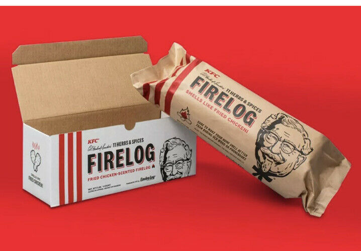 KFC FIRE LOG 11 HERBS AND SPICES ENVIRO-LOG KFC SCENT FIRELOG FREE SHIPPING - Fresh Stock Dated December 2025
