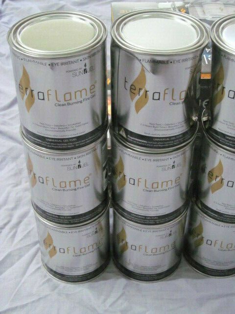 Terra Flame Clean Burning Odorless Gel Fuel 13 oz - 12-Pack - Fresh Stock Dated December 2025