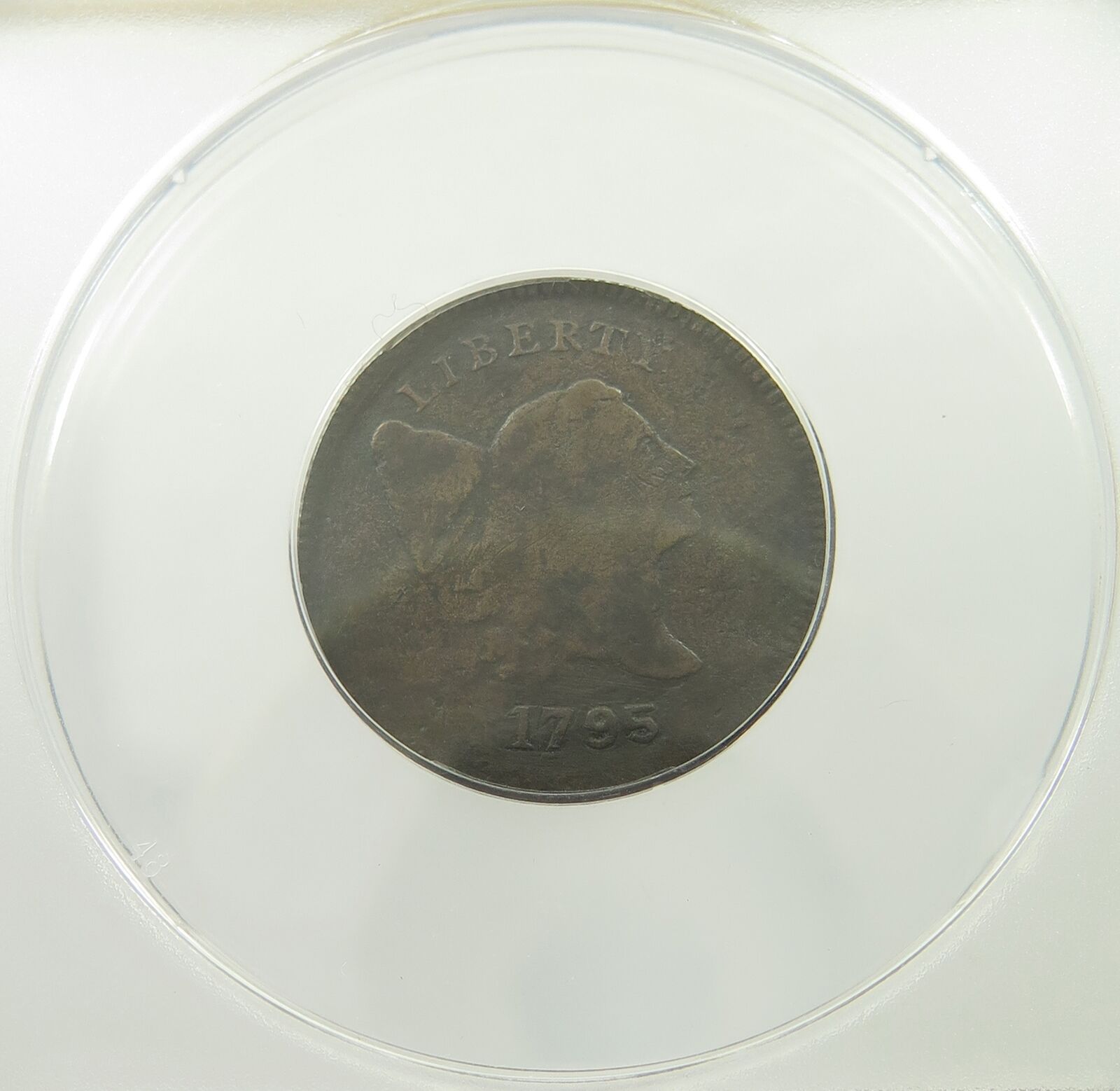 UNITED STATES HALF CENT 1795 PLAIN EDGE C-6A GRADED #p54 103 - Fresh Stock Dated December 2025