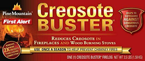 Pine Mountain First Alert Creosote Buster Chimney Cleaning Safety Fire log,Large - Fresh Stock Dated January 2026