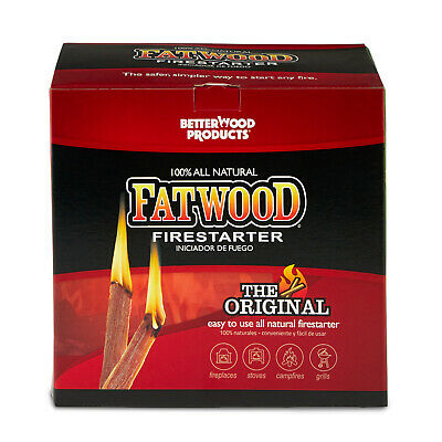 Better Wood Products 9987 Fatwood Natural Pine 5 Pound Wood Firestarter (3 Pack) - Fresh Stock Dated December 2025