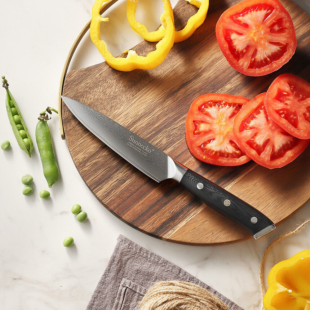 3Pcs Japanese Chef Knife Set Japanese VG10 Damascus Steel Kitchen Nakiri Cutlery - Fresh Stock Dated February 2026