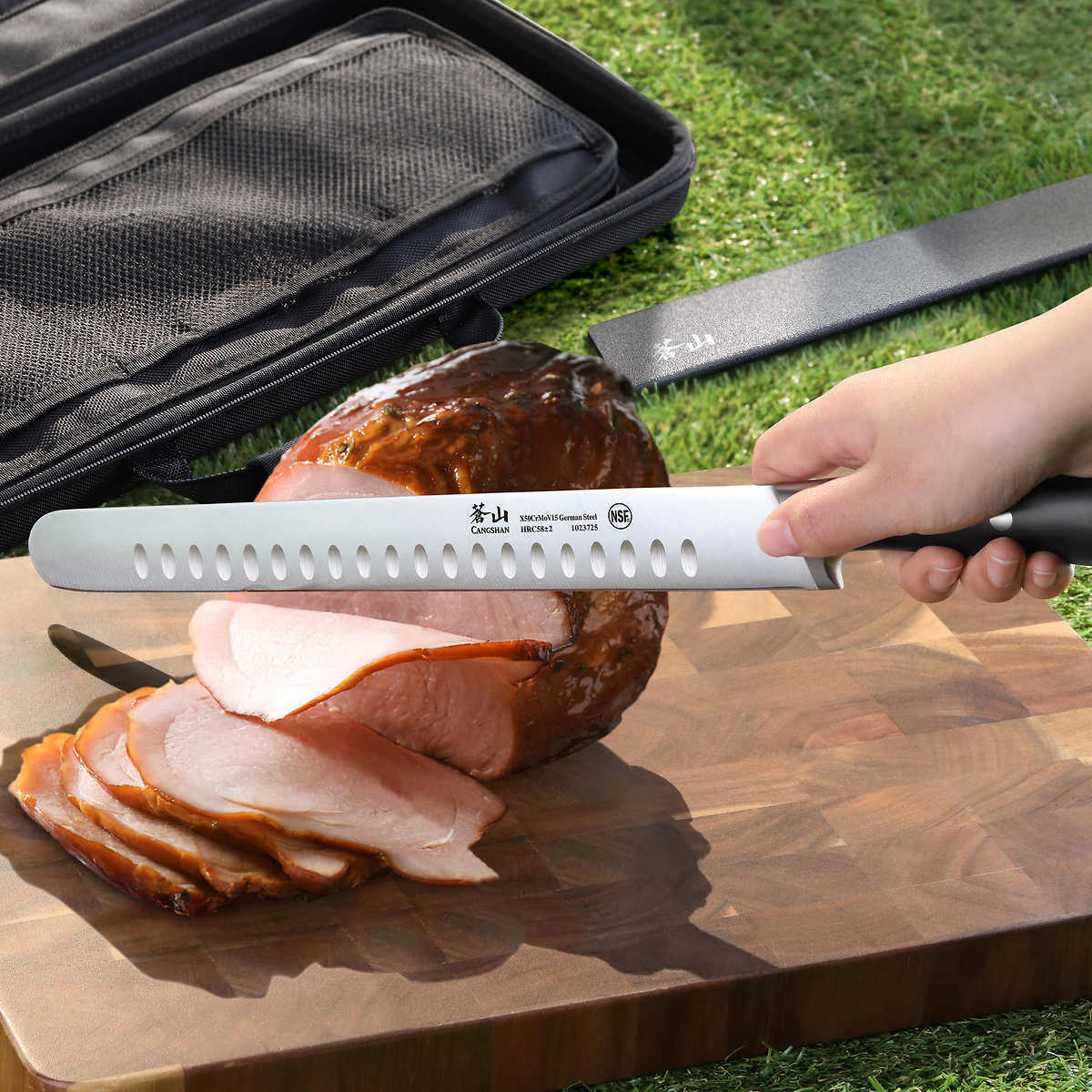 Cangshan S Series German Steel Forged 7 Piece BBQ Knife Set Kitchen Knives Black - Fresh Stock Dated January 2026