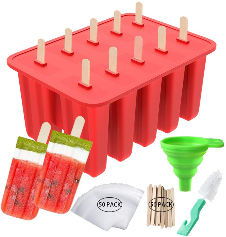 Molde De Silicona Para Helados Hacer Con 50 Palitos Maquina 10 Orificios Bandeja - Fresh Stock Dated February 2026