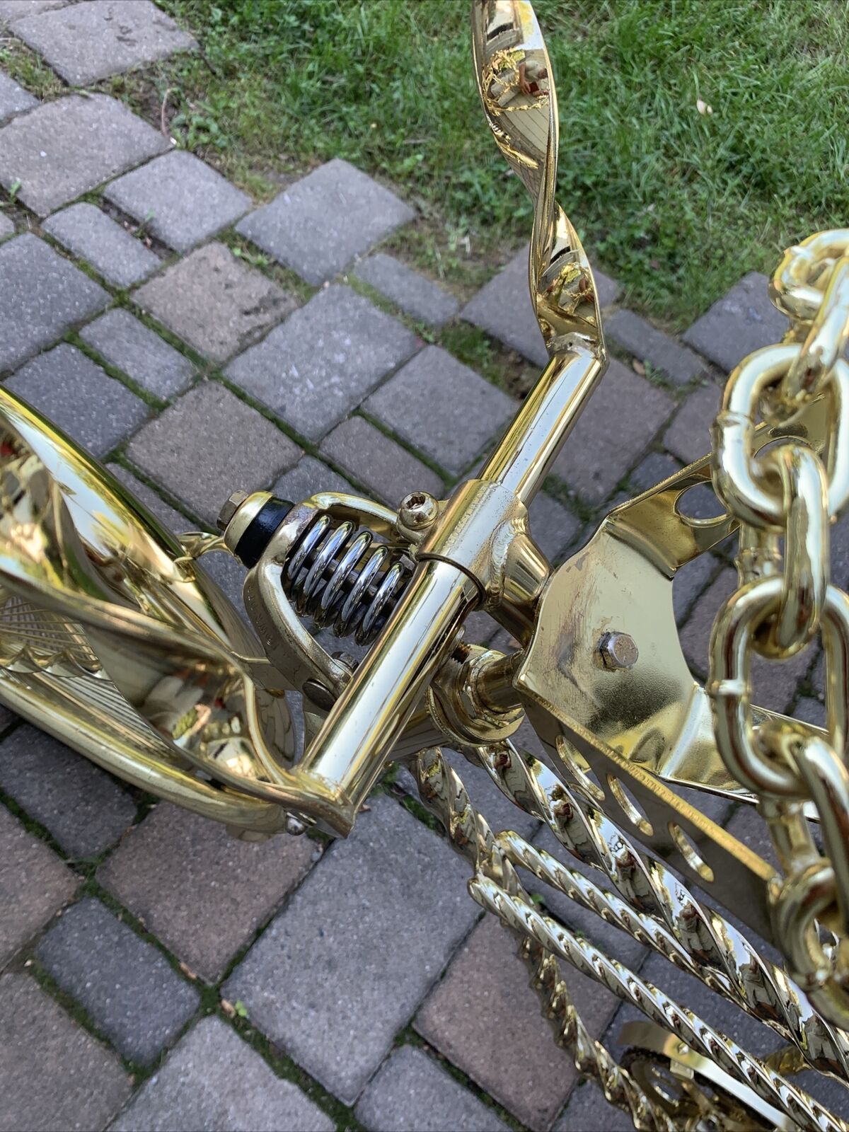 Lowrider gold twisted frame used nice shape - Fresh Stock Dated December 2025