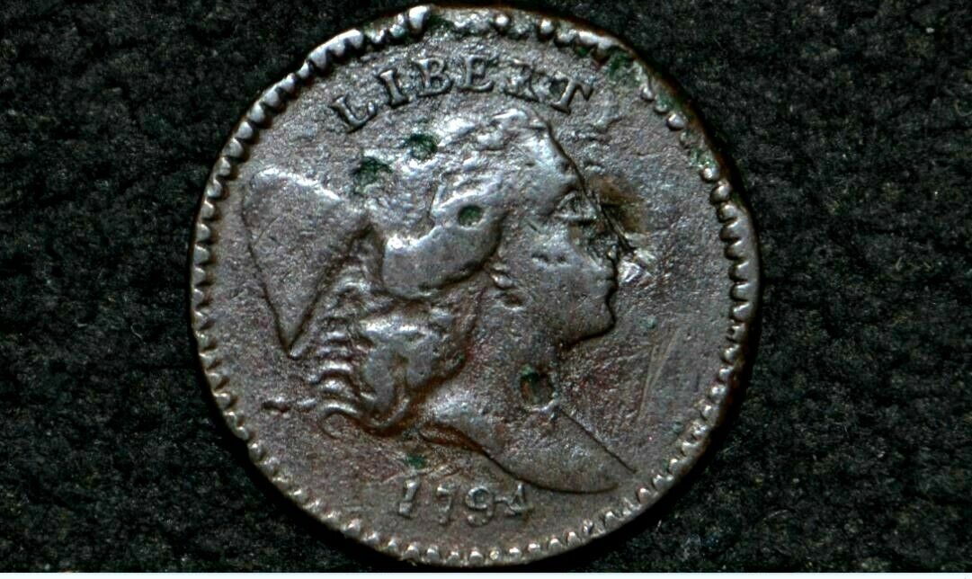1794 HALF CENT ** C9** Sm. Edge Letters ** NICE BROWN ** VF+ Details ** Dmg. - Fresh Stock Dated December 2025