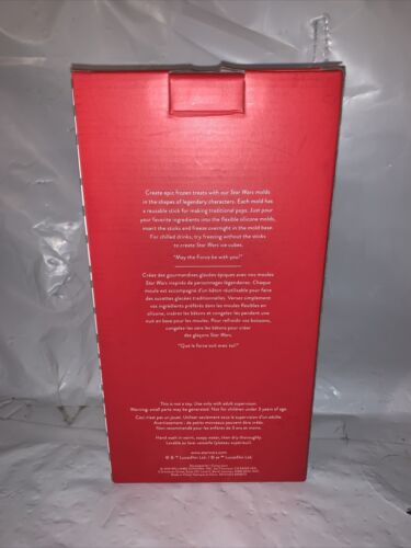 William-Sonoma Star Wars Ice Pop  Molds, New Sealed - Fresh Stock Dated February 2026
