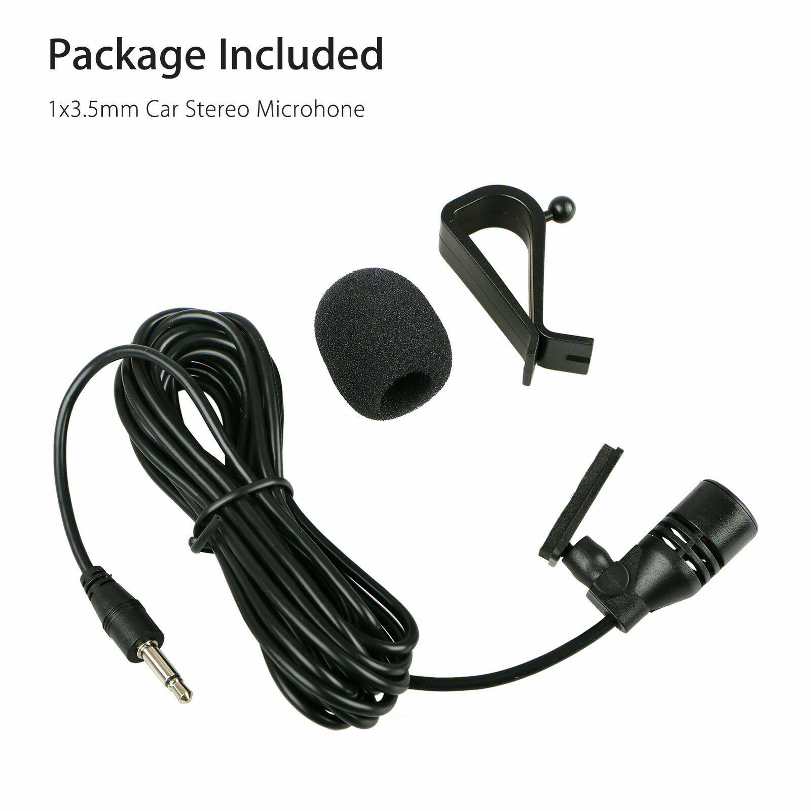 3.5mm Microphone For Car Stereo Radio GPS DVD Bluetooth Enabled External Mic - Fresh Stock Dated January 2026