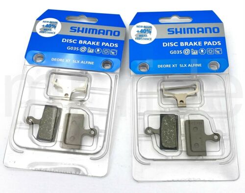 2Pair Shimano Disc Brake Resin Pad G03S w/Spring for XTR XT SLX ALFINE Y8WW98030 - Fresh Stock Dated December 2025