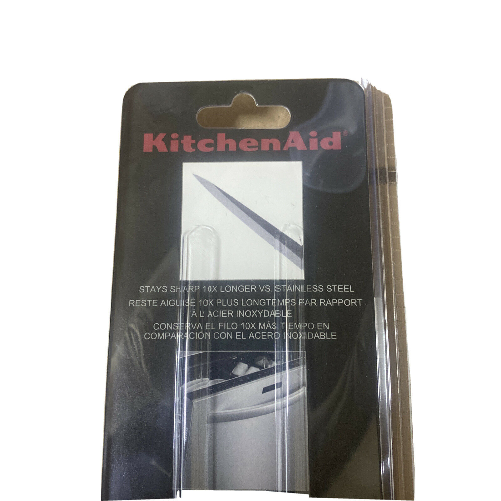 New KitchenAid Black 8 Inch Ceramic Stays Sharp 10 x Longer Chef's Knife - Fresh Stock Dated February 2026