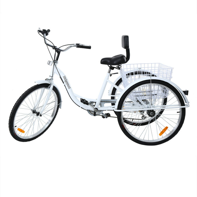 26“ 7 Speed Unisex Adult 3-Wheel Tricycle Trike Bicycle Bike Cruise For Shopping - Fresh Stock Dated December 2025
