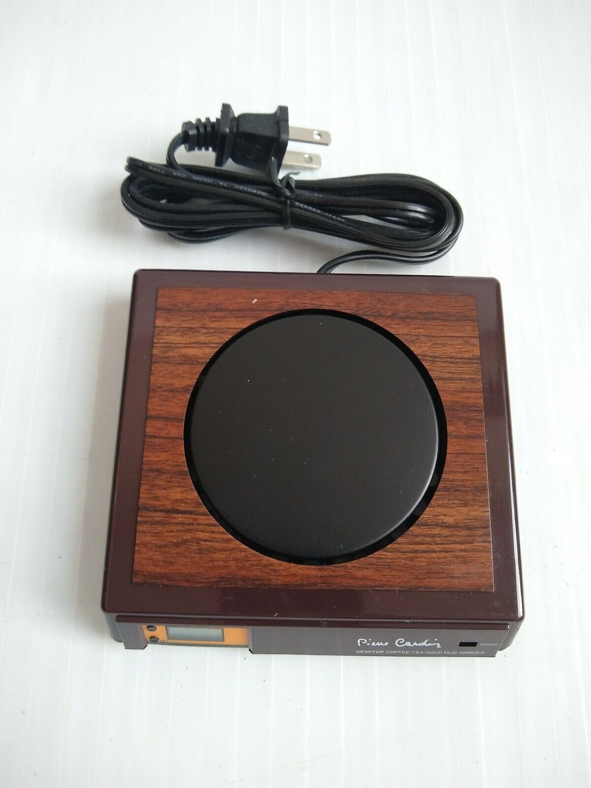 PIERRE CARDIN VINTAGE DESK TOP PERSONAL MUG WARMER WITH CLOCK - Fresh Stock Dated February 2026