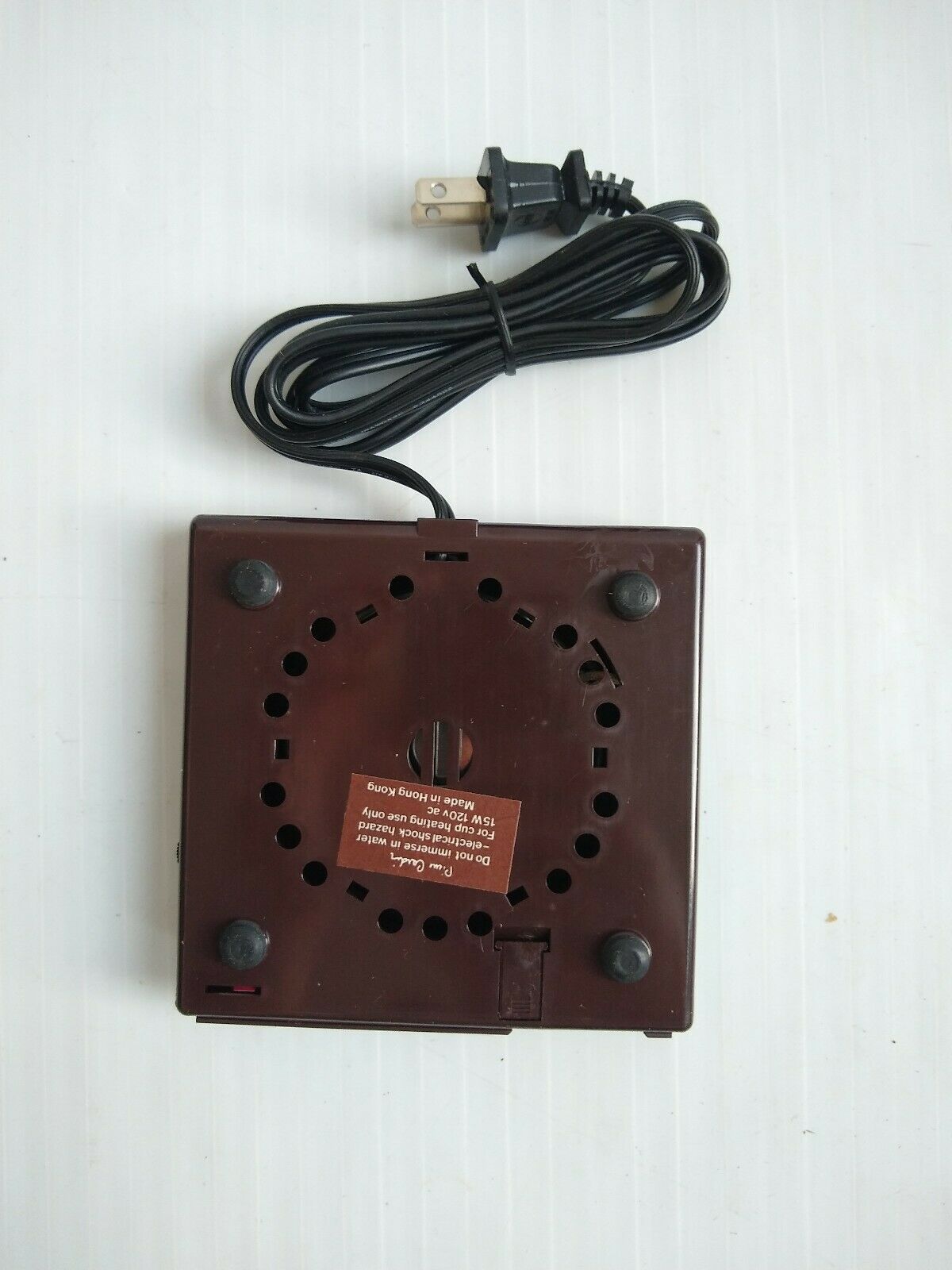 PIERRE CARDIN VINTAGE DESK TOP PERSONAL MUG WARMER WITH CLOCK - Fresh Stock Dated February 2026