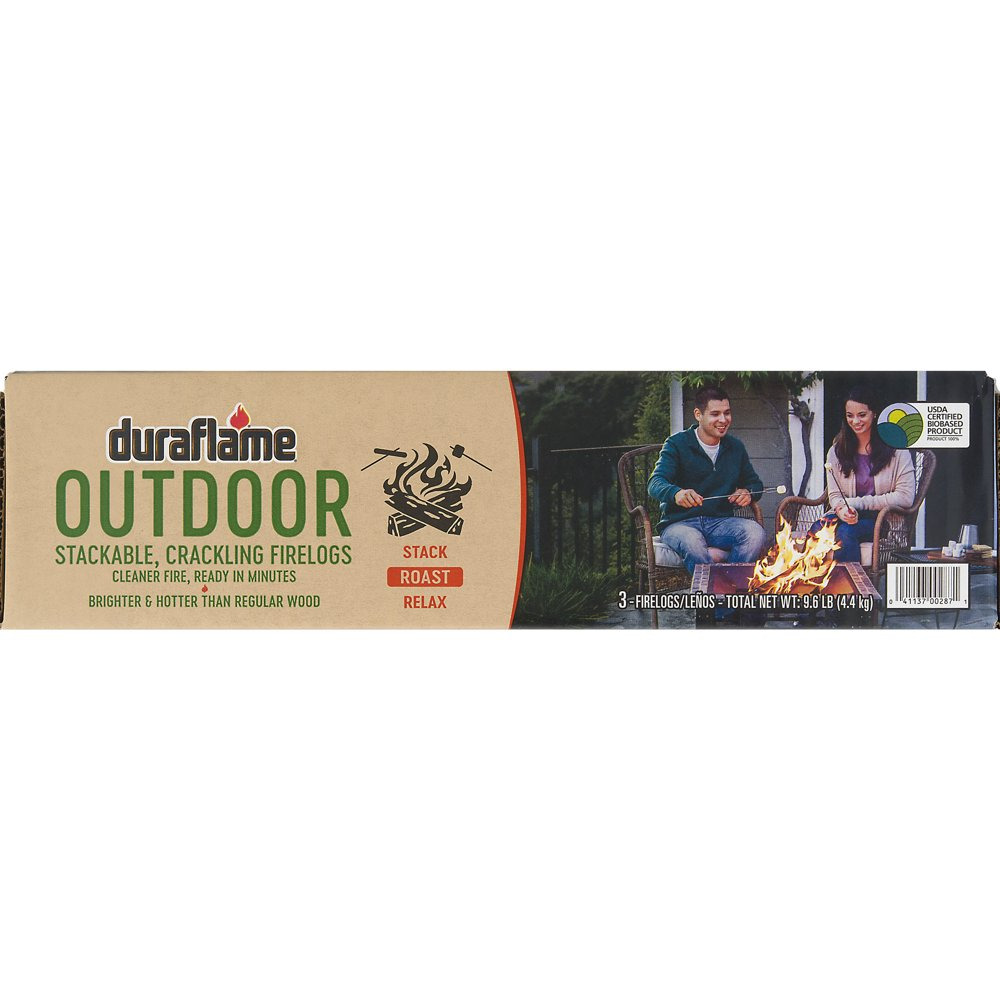 Outdoor Roasting Firelogs, Box of 3 Logs for 1 Crackling Campfire - Fresh Stock Dated January 2026
