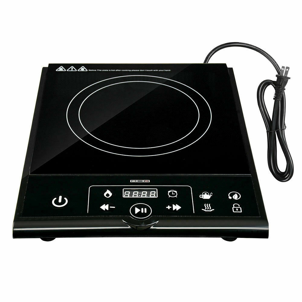 1800W Electric Single Induction Cooker Portable Burner Cooktop Digital Hot Plate - Fresh Stock Dated February 2026