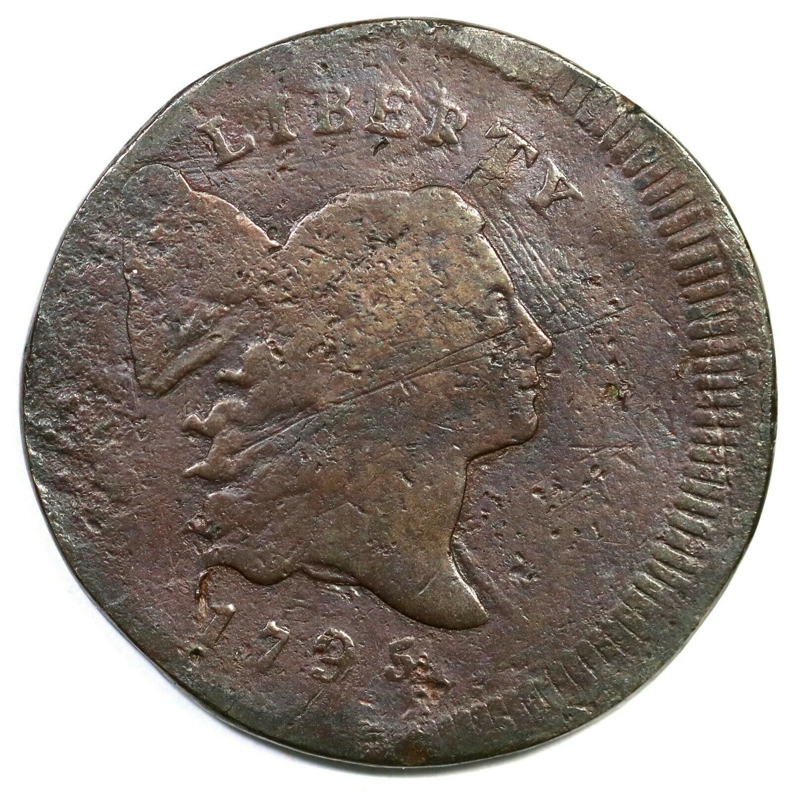 1795 C-3 R-5 Punctuated Date Liberty Cap Half Cent Coin 1/2c - Fresh Stock Dated December 2025