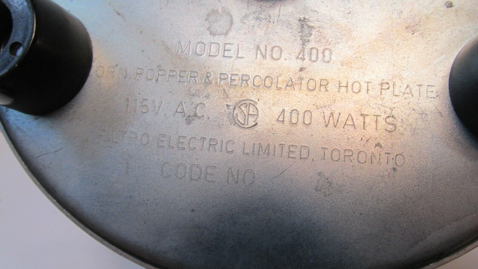 Antique Art Deco Hot Plate Warmer Camping Single Burner Vintage - Fresh Stock Dated February 2026