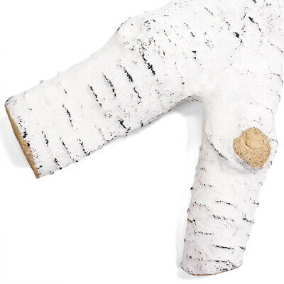 6pcs Stackable Decorative Realistic Flame Large Ceramic Wood Birch Firepit Logs - Fresh Stock Dated December 2025