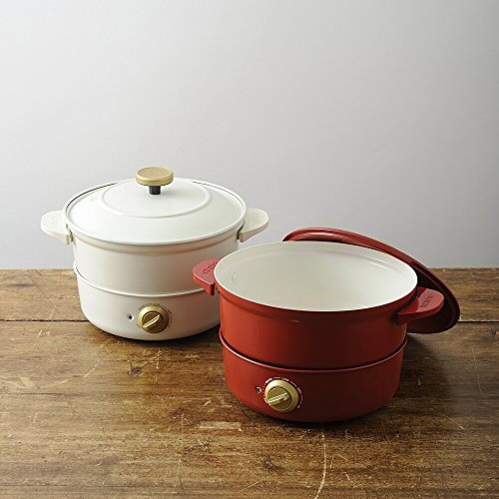 NEW BRUNO BOE029-WH Grill Pot White Fried Food Cover Steamed Kitchen AC100V F/S - Fresh Stock Dated February 2026