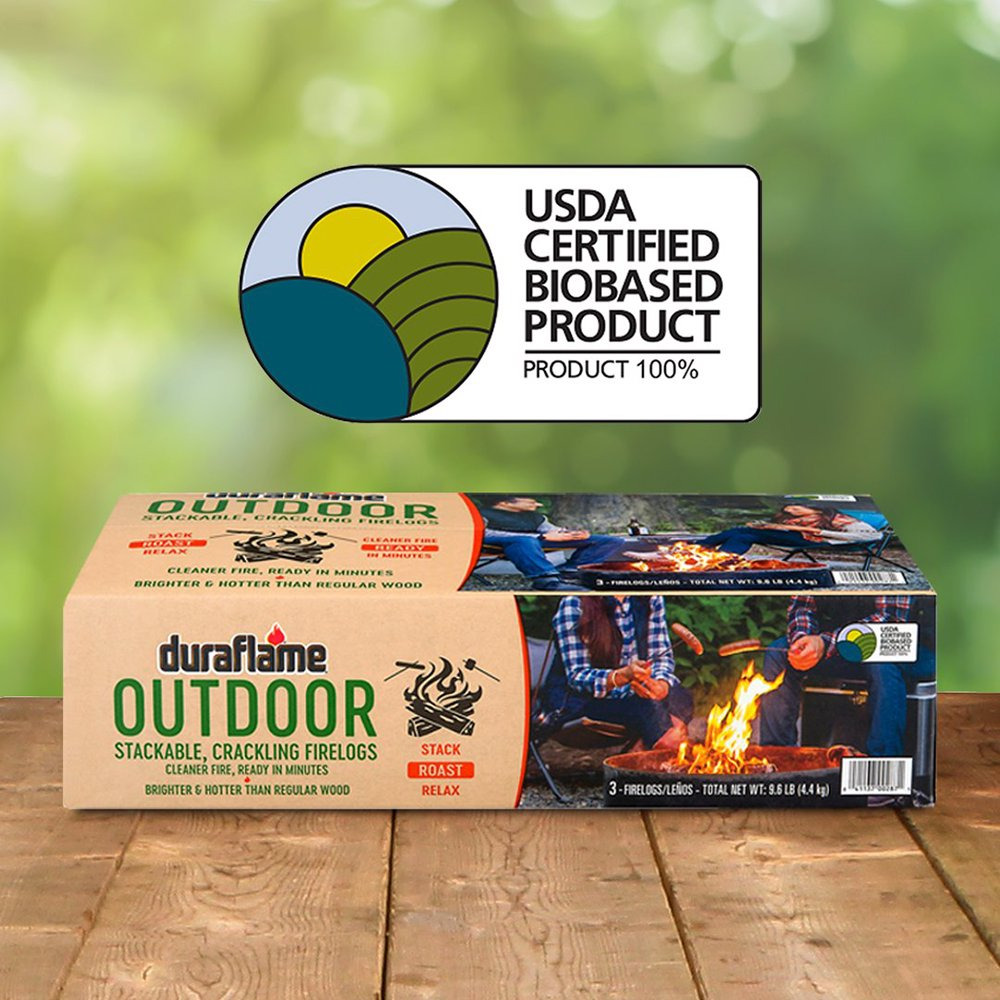 Outdoor Roasting Firelogs, Box of 3 Logs for 1 Crackling Campfire - Fresh Stock Dated January 2026