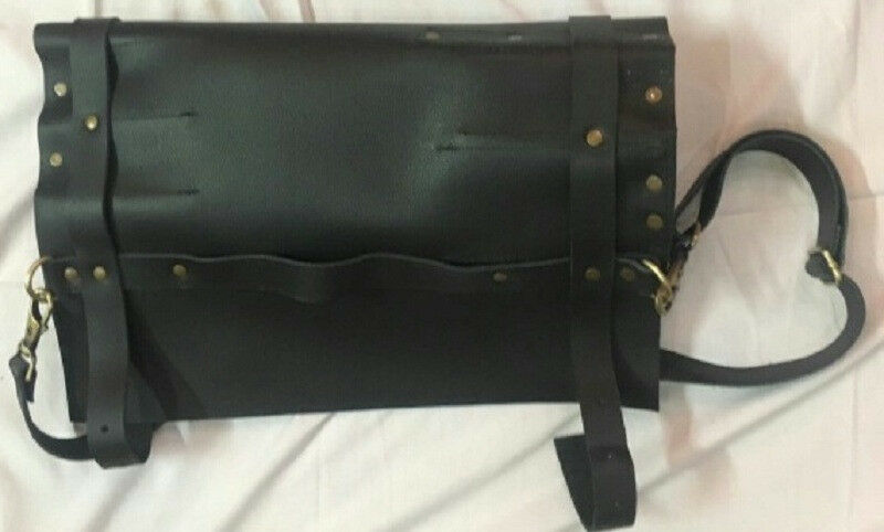 BLACK Chefs Knife Roll Bag,8 Pockets Pure Leather, Knife Carry Case Wallet - Fresh Stock Dated January 2026