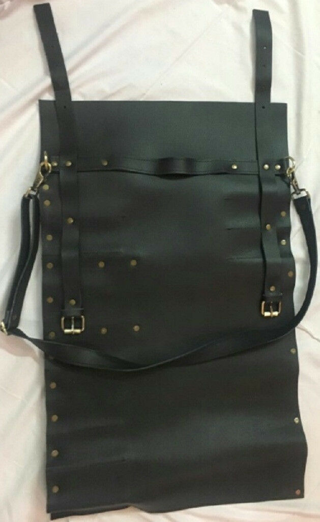 BLACK Chefs Knife Roll Bag,8 Pockets Pure Leather, Knife Carry Case Wallet - Fresh Stock Dated January 2026