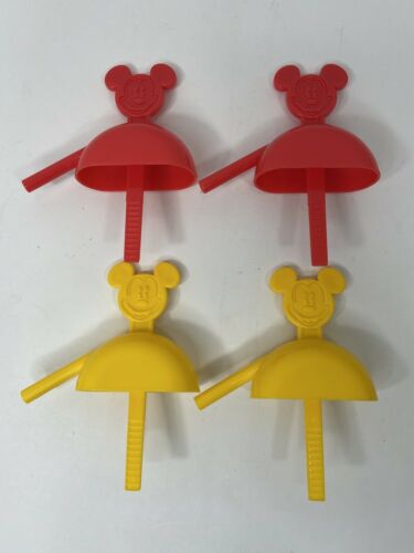 DISNEY MICKEY MOUSE FROZEN POPSICLE MOLD SET OF 4 VGC YELLOW RED FREE SHIPPING - Fresh Stock Dated February 2026