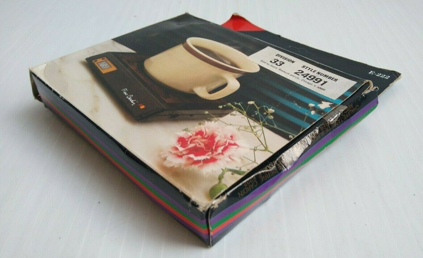 PIERRE CARDIN VINTAGE DESK TOP PERSONAL MUG WARMER WITH CLOCK - Fresh Stock Dated February 2026