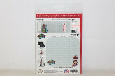 Nintendo Switch Super Mario Odyssey Capture Skin Screen Protector Set - Fresh Stock Dated February 2026