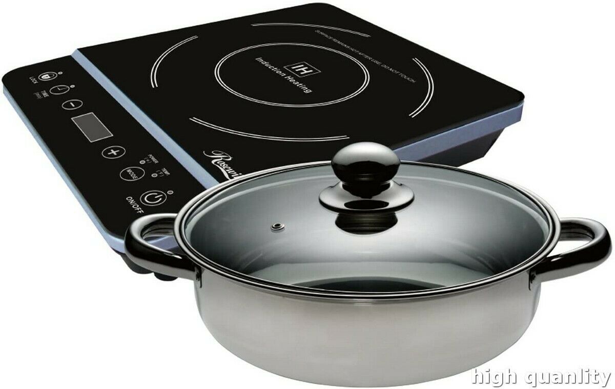 Induction Cooker 1800W, Electric Burner Stainless Steel Pot, RHAI-13001 - Fresh Stock Dated February 2026