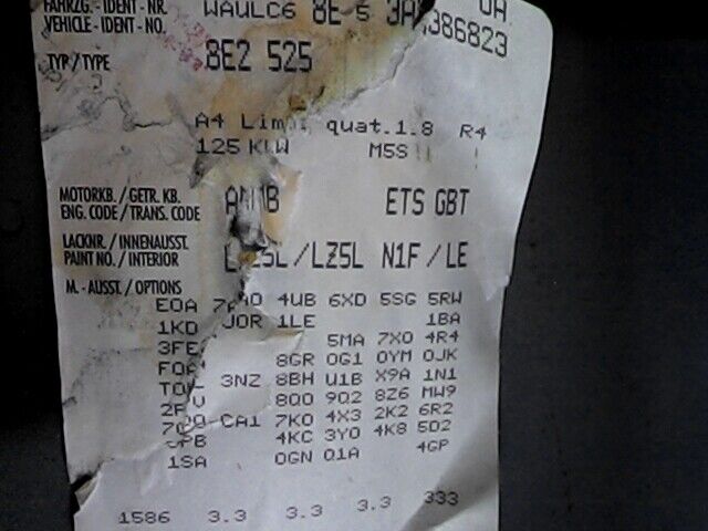 MANUAL TRANSMISSION Audi A4 2003 03 AWD - Fresh Stock Dated January 2026