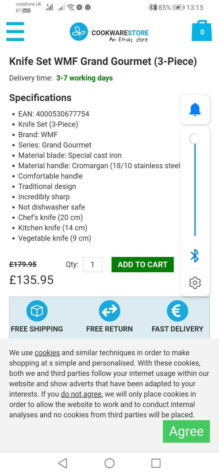 Wmf grand gourmet knife set - Fresh Stock Dated January 2026