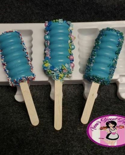 Cakesicle Popsicle mold, 4 Cavity - Ribbed - Fresh Stock Dated February 2026