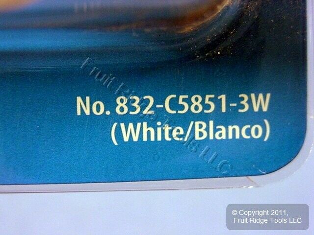 Leviton White 3 Ft Coaxial Video Cable F-Type 75-Ohm RG59 C5851-3W - Fresh Stock Dated December 2025