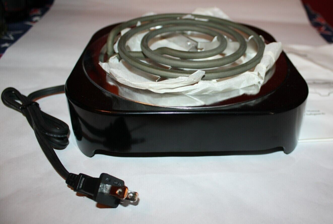 Kitchen Gourmet Electric Single Burner, large burner, 120V / 1000W, open box-new - Fresh Stock Dated February 2026