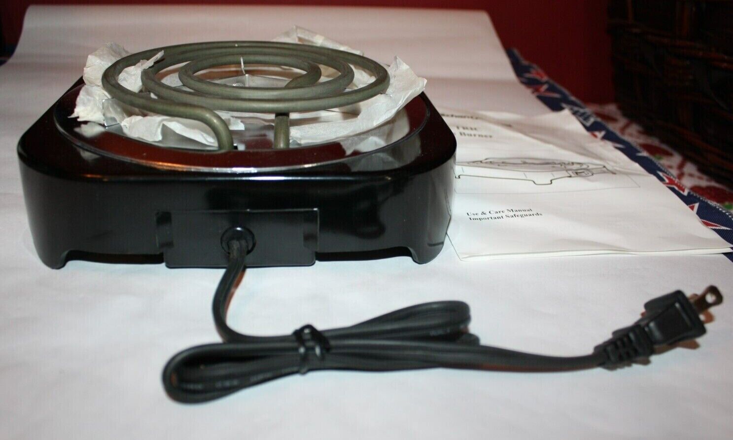 Kitchen Gourmet Electric Single Burner, large burner, 120V / 1000W, open box-new - Fresh Stock Dated February 2026