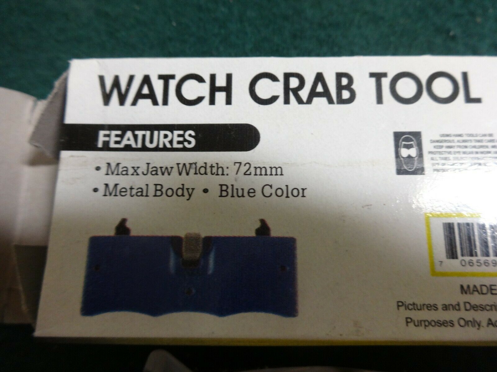 New Watch Case Opener Spanner Wrench Crab Tool # JT6211B72 72mm - Fresh Stock Dated December 2025