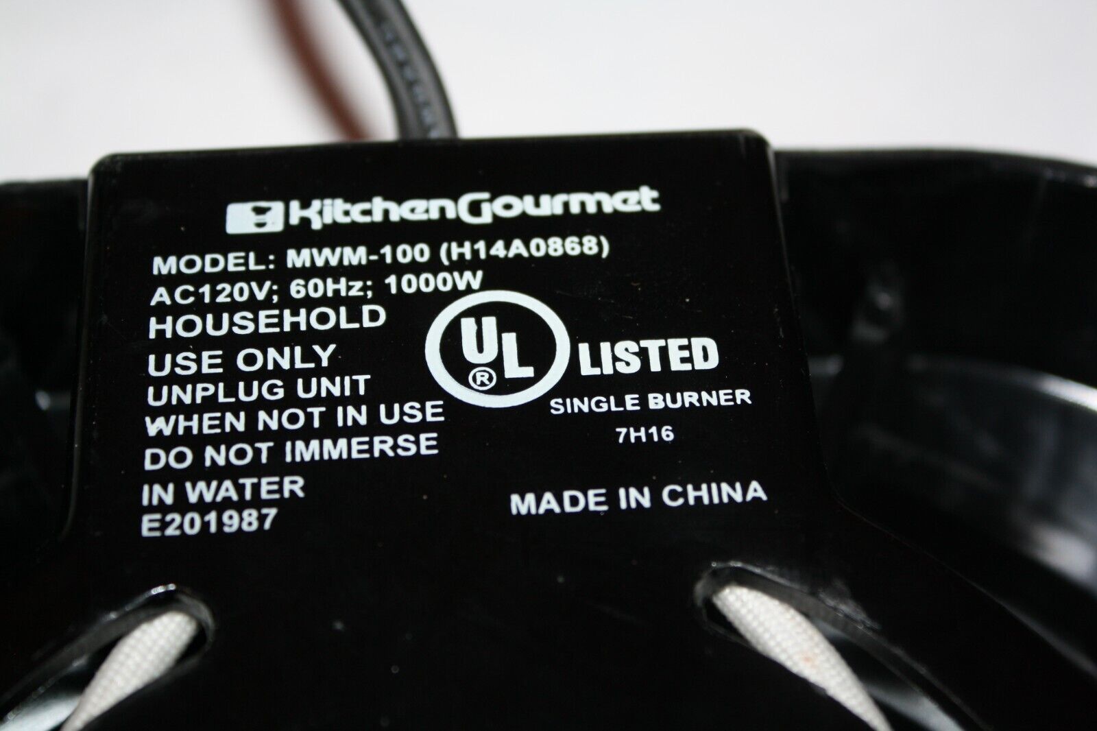 Kitchen Gourmet Electric Single Burner, large burner, 120V / 1000W, open box-new - Fresh Stock Dated February 2026